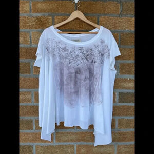 all saints oversize top size 6